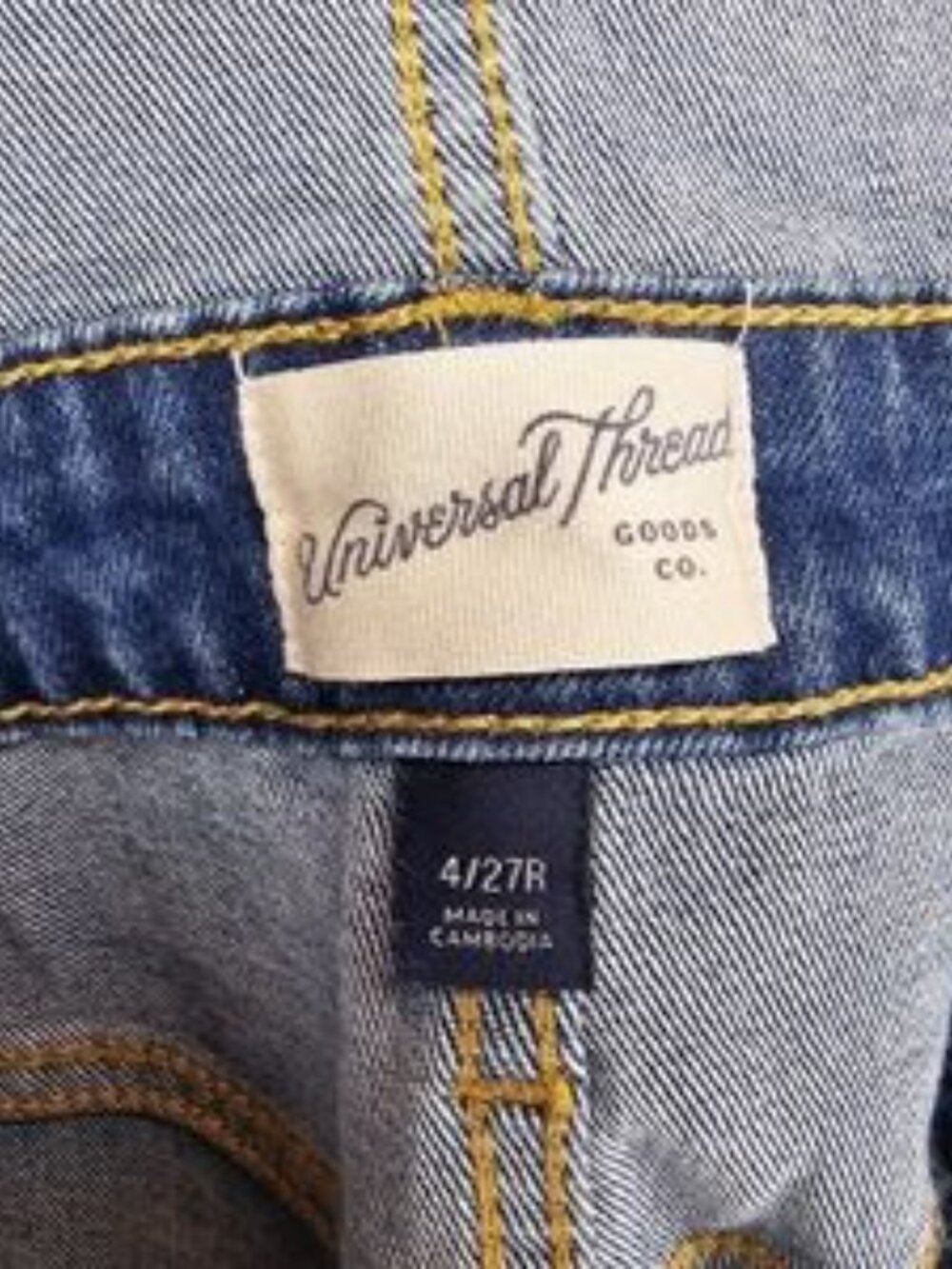 Universal Thread Denim Overalls Size 4/27R NWT - Picture 3 of 4